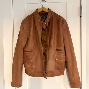 American Living Tan Leather Jacket